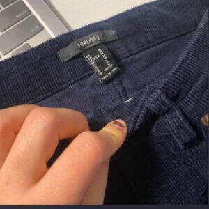 forever 21 navy blue corduroy pants (women's medium)